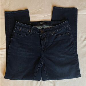Talbots Flawless Five Pocket Deep Indigo Straight Leg Jeans Size 8P